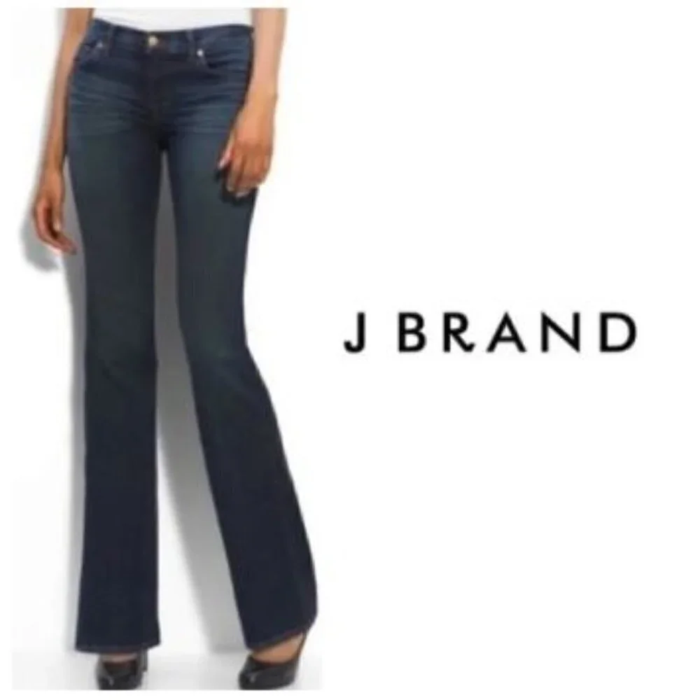 J BRAND Mid Rise Bootcut Dark‎ Wash Stretch Jean Size 26